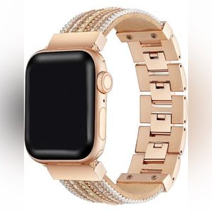Rose Gold Beaded Apple Watch Band
